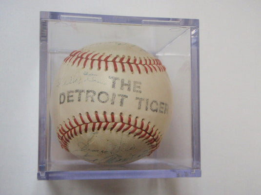 1940S Detroit Tigers Team Signed Baseball STEVE ONEILL 21 SIGNED VINTAGE BALL
