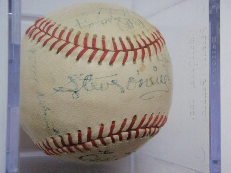 Load image into Gallery viewer, 1940S Detroit Tigers Team Signed Baseball STEVE ONEILL 21 SIGNED VINTAGE BALL
