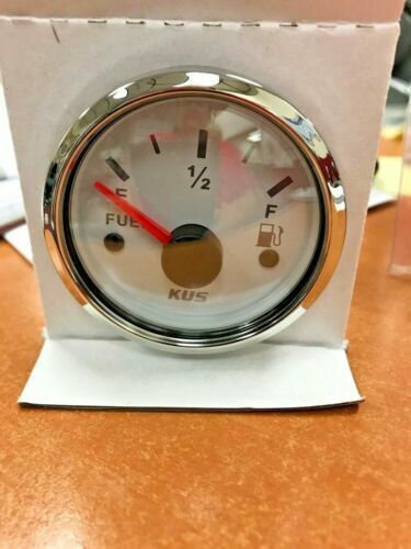 FUEL TANK GAUGE METER SENDER 8" STAINLESS WEMA KUS UPFR-WS-240-33 WHITE CHROME