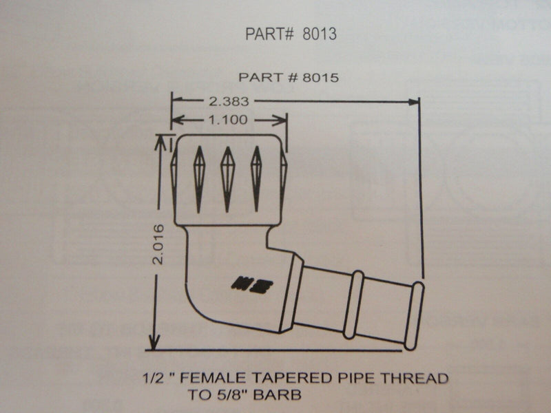 Load image into Gallery viewer, HOSE BARB 3/4&quot; PIPE FST STRAIGHT THREAD TO 3/4&quot; ID HOSE HIGH STRENGTH 8016
