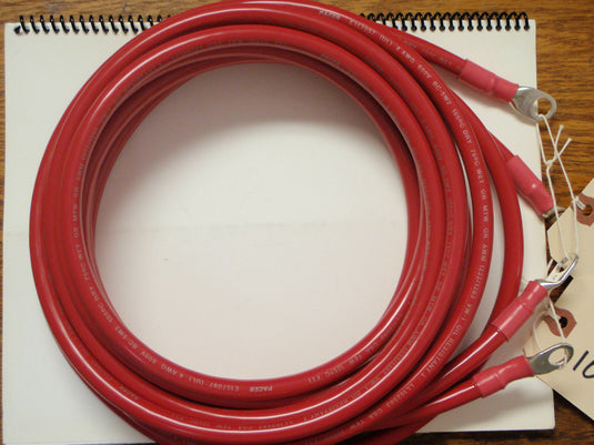 BATTERY CABLE 4 GAUGE 10FT PAIR RED TINNED WIRE 4GA MARINE BOAT ELECTRICAL WIRE