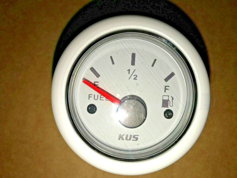 Load image into Gallery viewer, FUEL TANK GAUGE METER AND SENDER 8&quot; STAINLESS WEMA KUS UPFR-WW-240-33 WHITE GAS
