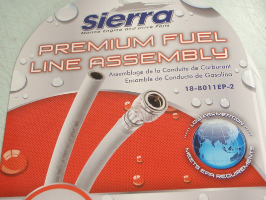 OUTBOARD FUEL GAS LINE HOSE CHRYSLER FORCE 18-8011EP2 SIERRA ETHANOL RESISTANT