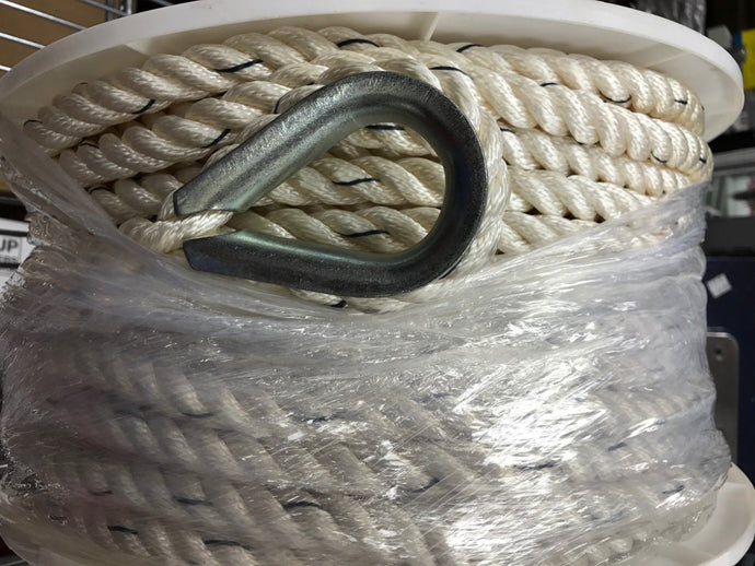 ANCHOR LINE NYLON 5/8X200FT SEACHOICE 47921 PREMIUM TWISTED W/TRACER BOATINGMALL