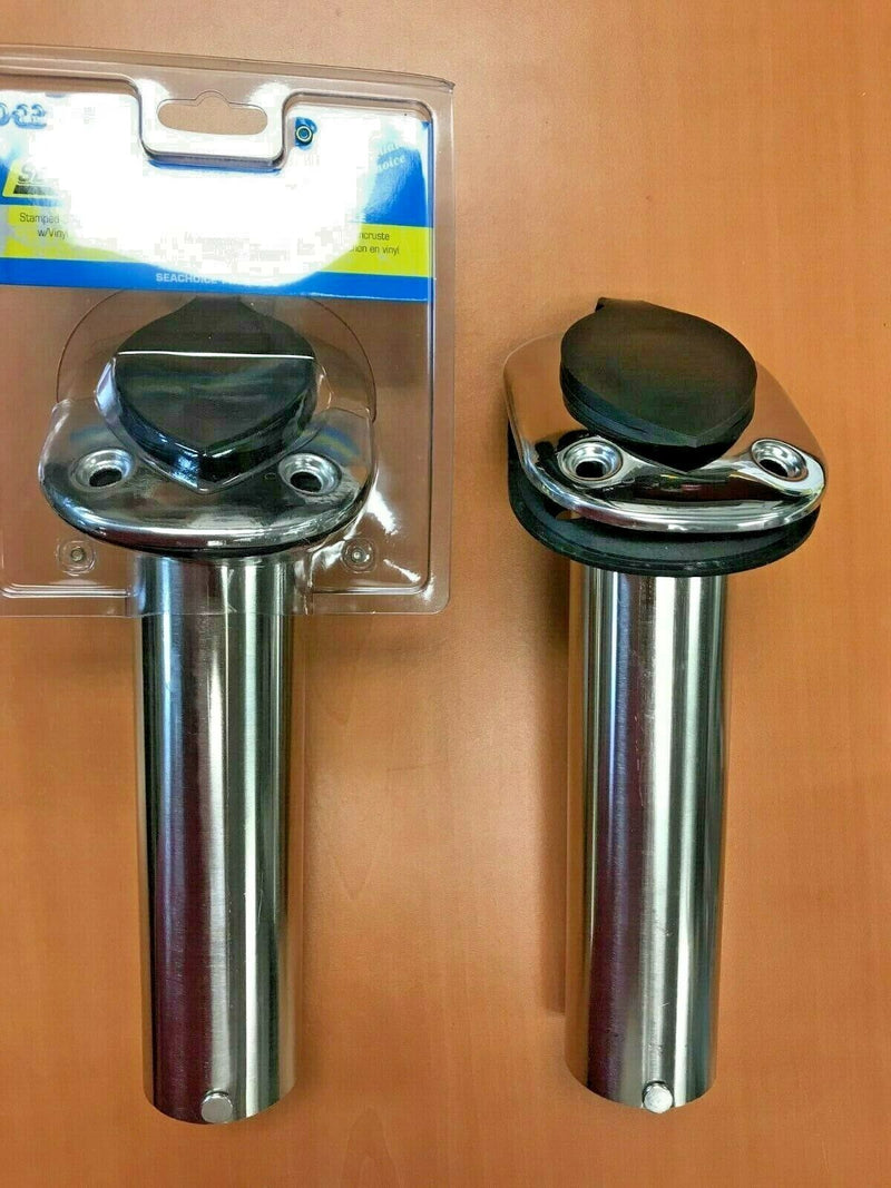 Load image into Gallery viewer, FISHING ROD HOLDER PAIR STAINLESS SEACHOICE 89121 BOATINGMALL EBAY BOAT PARTS
