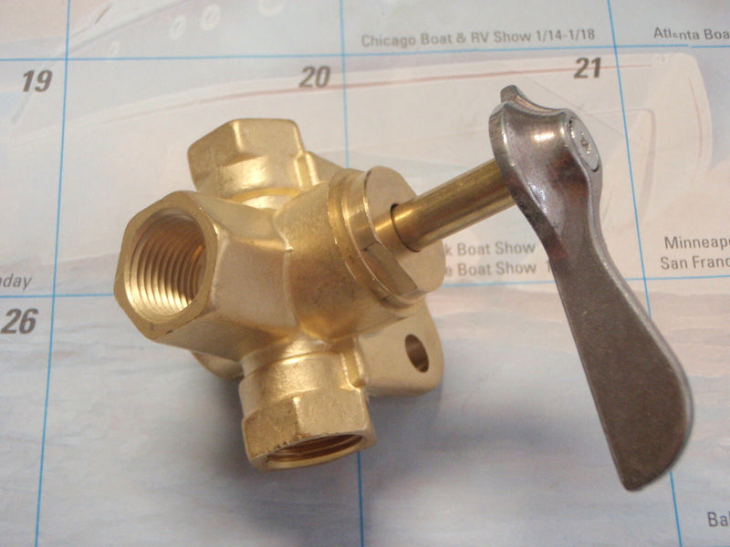 Load image into Gallery viewer, FUEL TANK VALVE SHUT OFF 3/8&quot; THREAD 18-1656 3 WAY VALVES PAIR 3/8 HOSE 32013 X6
