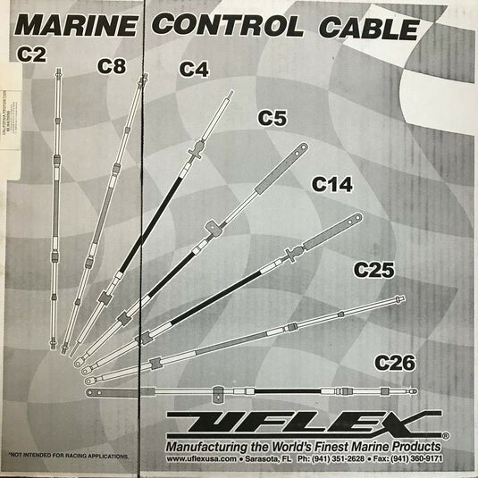 JOHNSON EVINRUDE OMC CONTROL CABLE UFLEX C14 SHIFT THROTTLE CABLE 13FT C14X13