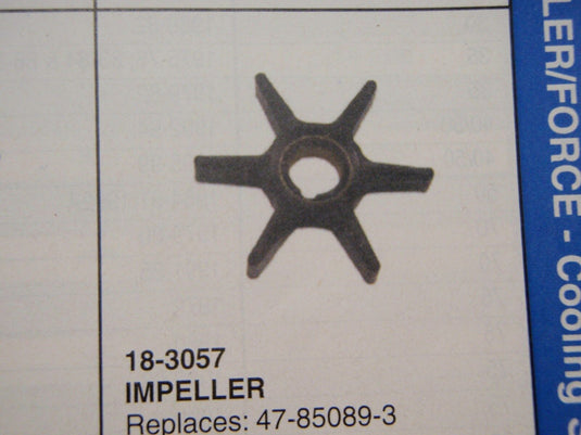 WATER PUMP IMPELLER FORCE OUTBOARD 18-3057 REPLACES 47-85089-3 40HP 50HP 1995-99