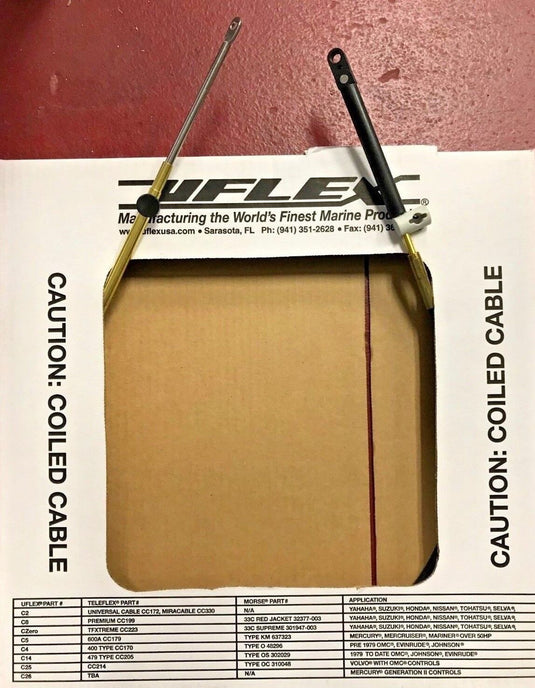 UFLEX C5 CONTROL CABLE 18' C5X18 600A MERCURY MARINER MERCRUISER FORCE SEE LIST