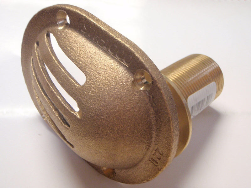 Load image into Gallery viewer, SPEED SCOOP STRAINER THRU HULL GROCO 34 STH1250W 1-1/4&quot; pipe BRONZE marine boat
