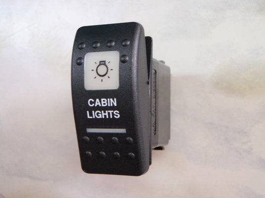 CABIN LIGHTS SWITCH BOAT ON/OFF  V1D1G66B BLACK CARLING CONTURA II 2 WHITE LENS