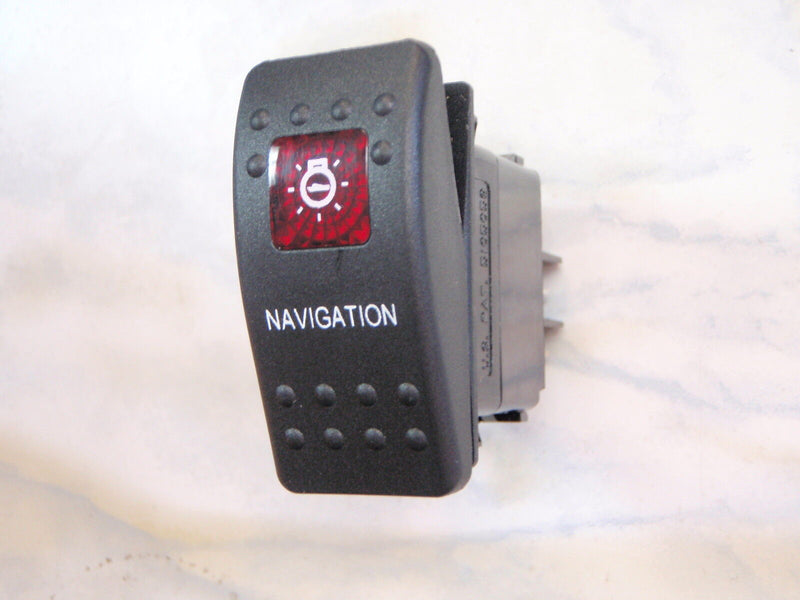 Load image into Gallery viewer, NAVIGATION LIGHTS SWITCH NAV LIGHT  CARLING V1D1 1 RED LENS BLACK CONTURA II
