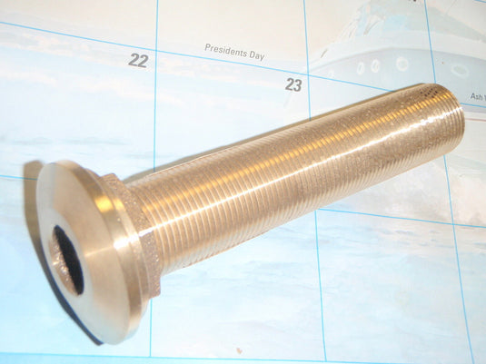 THRU HULL FITTING BRONZE EXTRA LONG 34 THXL750W 3/4" PIPE GROCO 5-11/32" LONG