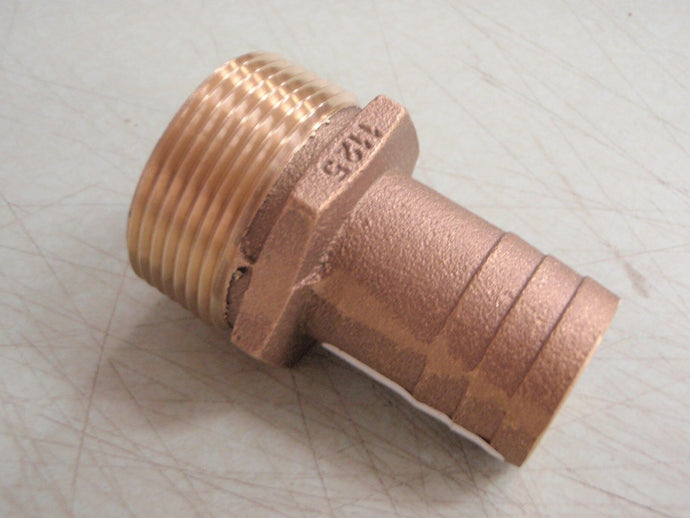 PIPE HOSE ADAPTER BARB CAST BRONZE 34 PTH1125 GROCO 1-1/4