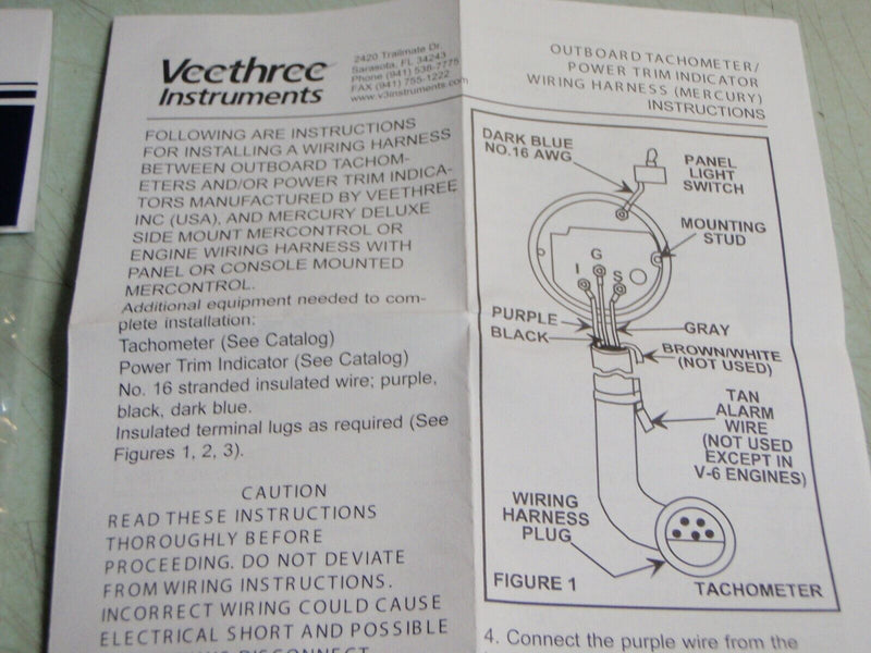 Load image into Gallery viewer, WIRING HARNESS KIT IH15105 FITS MERCURY 84-86396A8 TACHOMETER GAUGES 5 PIN 5FT
