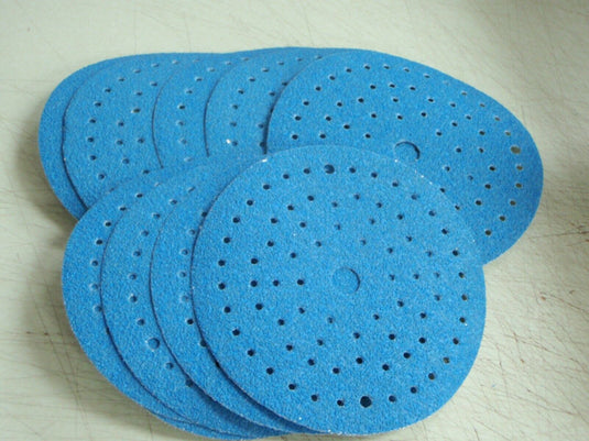 sand paper disc 6" velcro blue p120 sanding 91953 pac of 10 ceramic blend boat