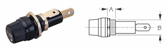 AGC FUSE HOLDER 3 PACK ROUND SEADOG 4205031 SPADE TERMINAL 15AMP MAX DC 12V