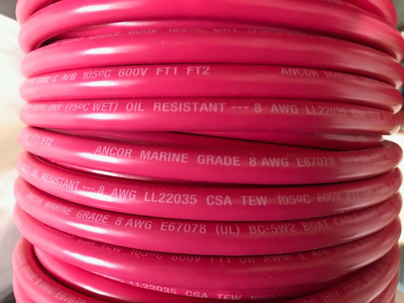 Load image into Gallery viewer, Battery cable wire 639 111510 Ancor 8 gauge 100ft red tinned marine boat wire
