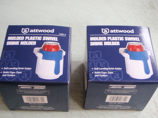 DRINK HOLDERS PAIR WHITE 23 116314 ATTWOOD SELF LEVELING BOATS RVS BOATING GIFTS