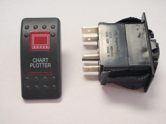 CHART PLOTTER SWITCH BLACK 2 RED LENS V1D1G66B CARLING CONTURA BOATINGMALL EBAY