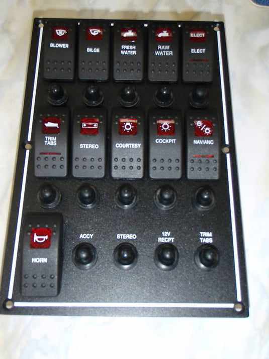 MARINE CONTURA SWITCH CUSTOM PANEL CARLING SWITCHES