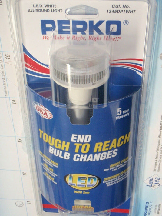 PERKO LED ANCHOR ALL AROUND T-TOP ARCH LIGHT 1345DP1WHT USCG 2NM BOATINGMALL