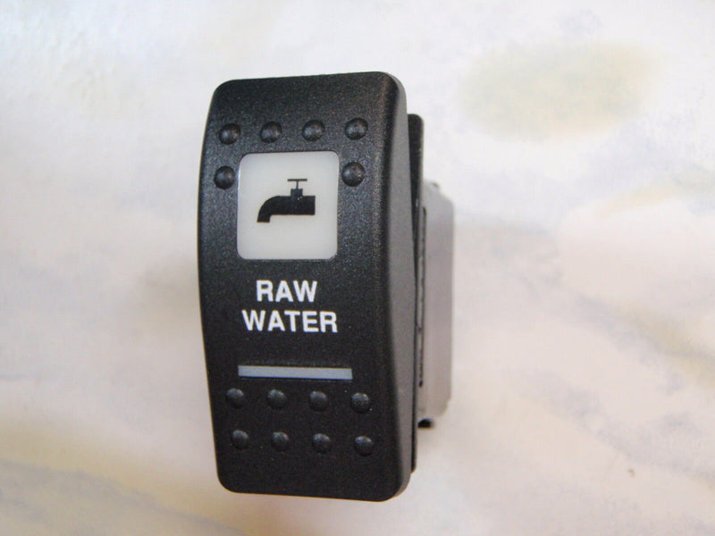 Load image into Gallery viewer, RAW WATER PUMP SWITCH BOAT PARTS V1D1 BLACK CARLING CONTURA II 2 WHITE LIGHTED
