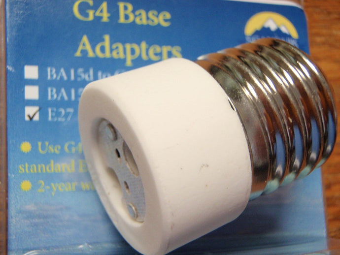 LED BULB G4 SCREW BASE ADAPTER CONVERTS EDISON E27 390 41122P SCANDVIC MARINE