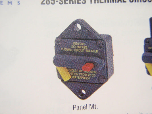 SEACHOICE 285 SERIES THERMAL CIRCUIT BREAKER 60 AMP 11464 PANEL MOUNT BOAT