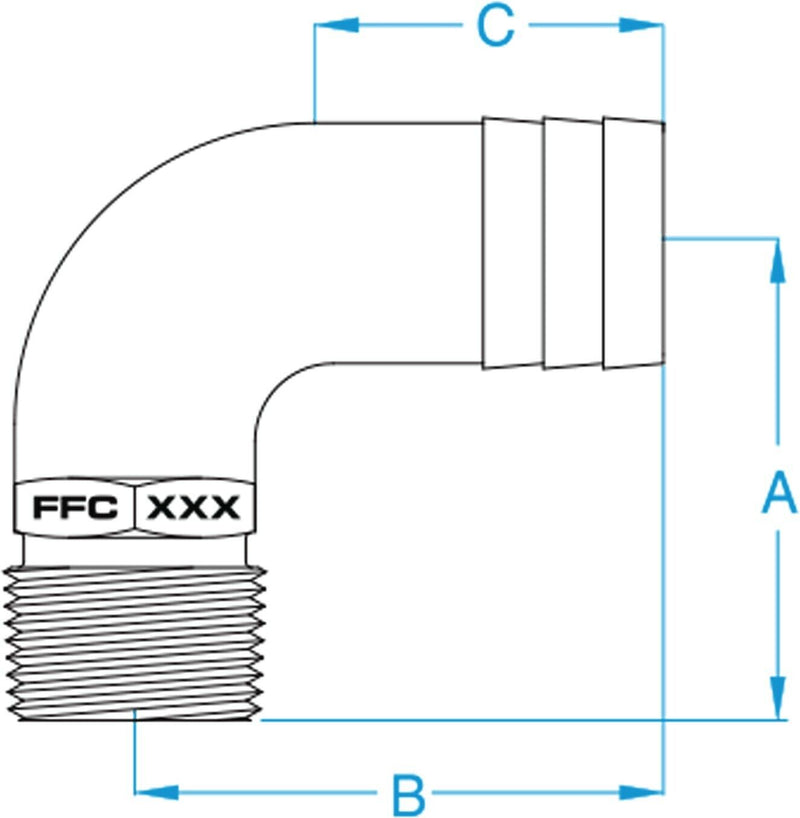 Load image into Gallery viewer, PIPE HOSE ADAPTER BARB CAST BRONZE 34 FFC2000 90DEGREE 2&quot;PIPE 2-1/4&quot;HOSE FITTING
