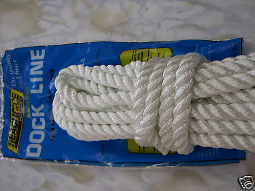 DOCK LINE NYLON 3-STRAND TWISTED 1/2 X 15FT 50-42551