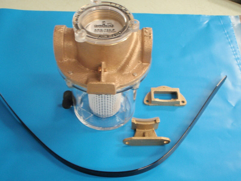 Load image into Gallery viewer, STRAINER RAW WATER INTAKE ARG GROCO 34 ARG755P 3/4 NPT LOW PROFILE MARINE BOAT
