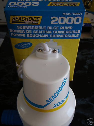 BILGE PUMP 2000 GPH 50-19301 SEACHOICE 12 VOLT 1-1/8 ND BOAT PARTS PUMPS BILGES