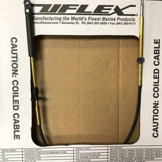 JOHNSON EVINRUDE OMC CONTROL CABLE UFLEX C14 SHIFT THROTTLE CABLE 11FT C14X11