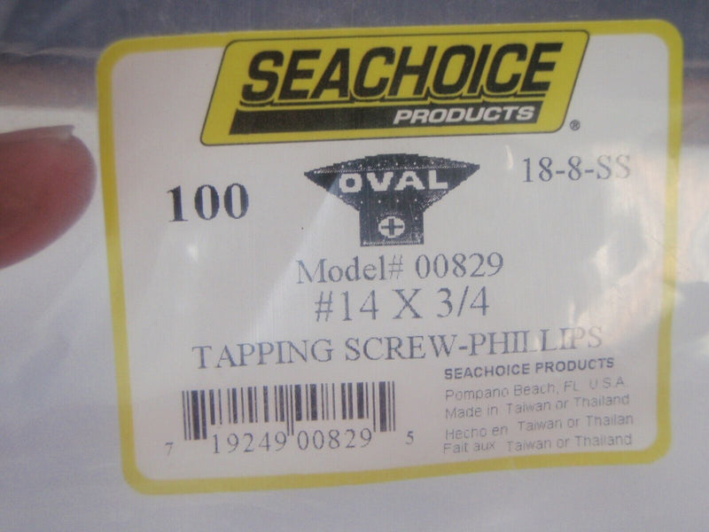 Load image into Gallery viewer, OVAL HEAD SCREWS #14 LENTH 3/4&quot; PAC OF 100 18-8 STAINLESS 00829 PHILLIPS TAPPING
