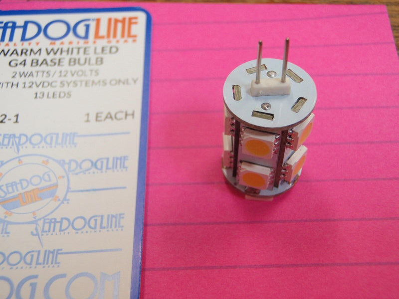 Load image into Gallery viewer, LED WARM WHITE G4 BASE BULB 2 WATTS 12 VOLT 13 LEDS 4426421 SEADOG MARINE LINE
